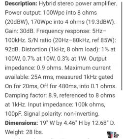 Counterpoint Solid One Power Amplifier + Counterpoint SA-1000E Dual Dhannel Hybrid Preamplifier